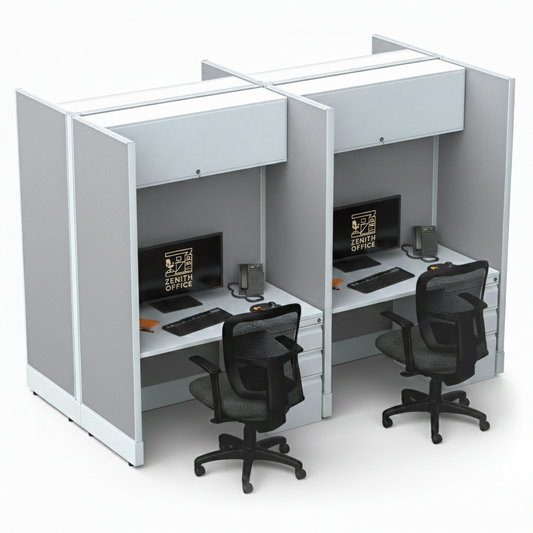 Cubicle Stations 67H 4pack Cluster