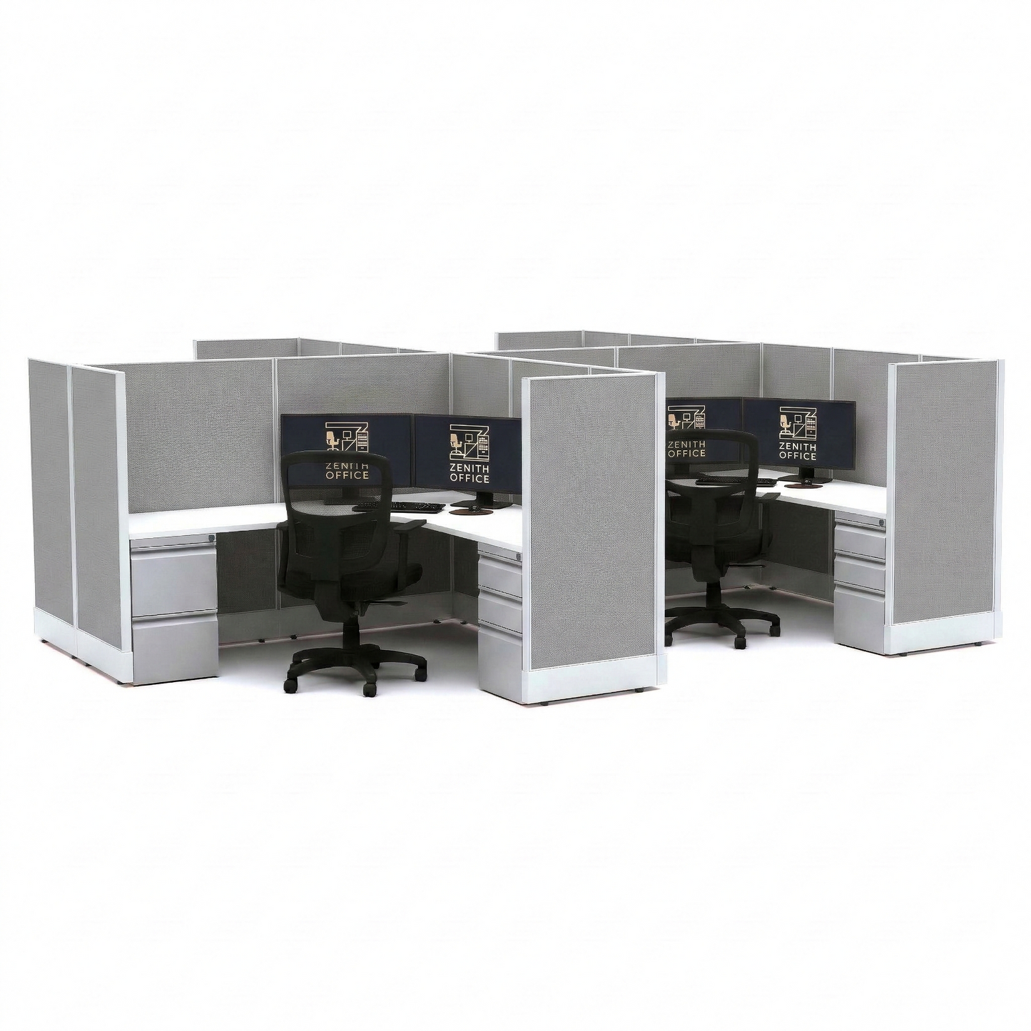 Workstation Desk 53H 4pack cluster