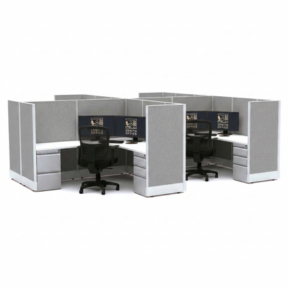 Workstation Desk 53H 4pack cluster