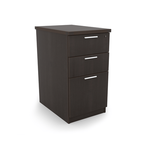 i5 Industries Kai 3 Drawer Pedestal Storage with Top, 22″