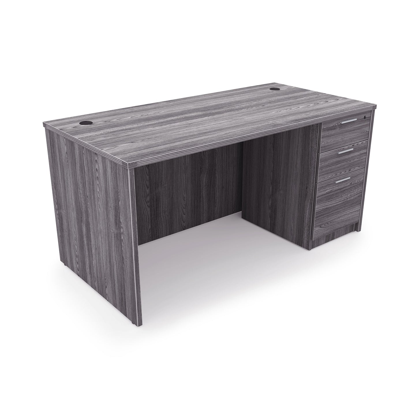 i5 Industries Kai Rectangular Desk with Box Box File Pedestal, 30″ x 60″