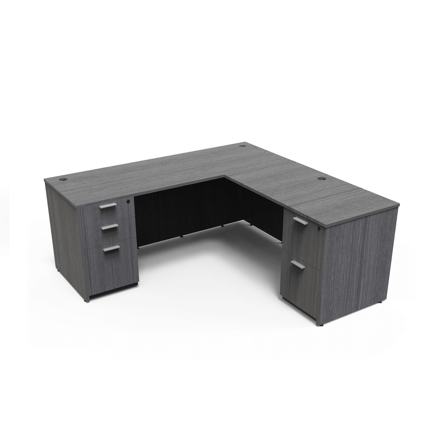 i5 Industries Kai L Shaped Desk with Double Full Pedestals, 66″ x 78″