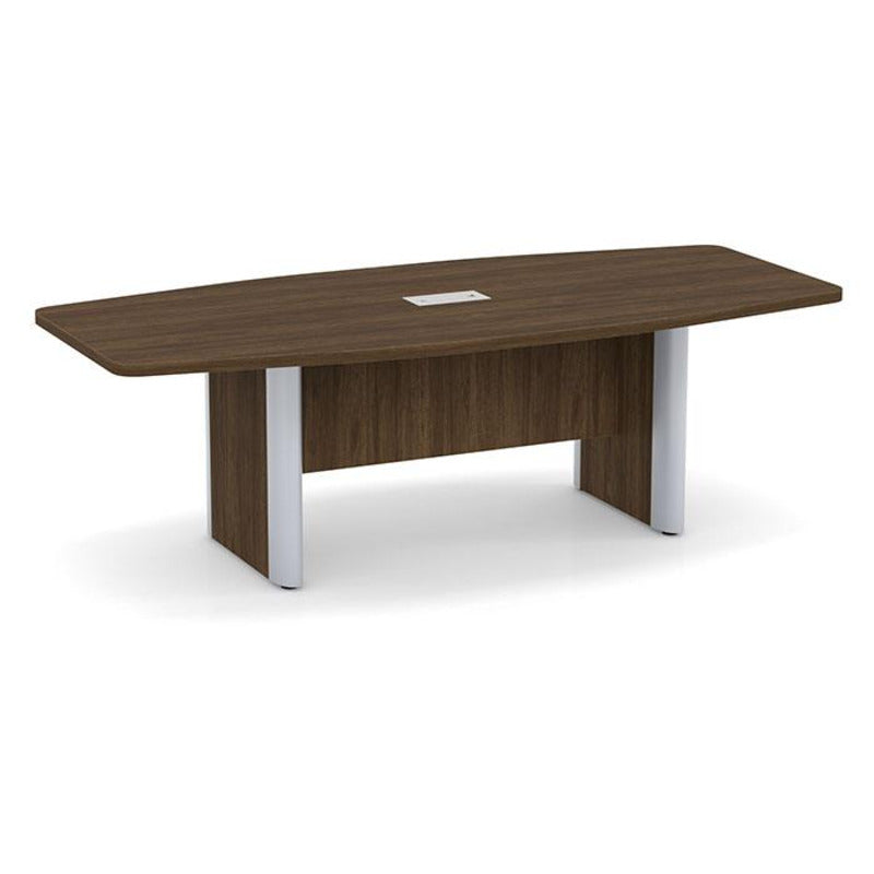8ft Boat Shape, accent base Conference Table