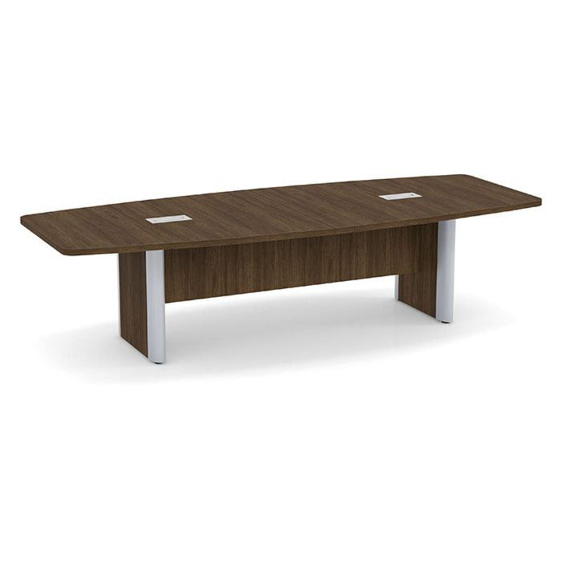 10ft Boat Shape, accent base Conference Table