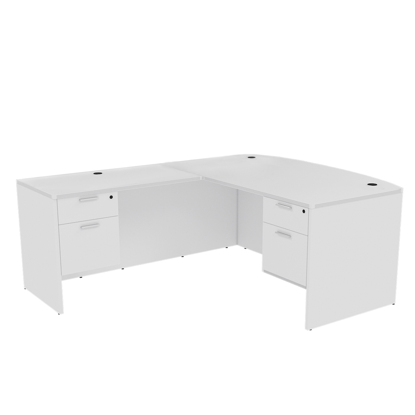 i5 Industries Kai L Shaped Bow Front Desk