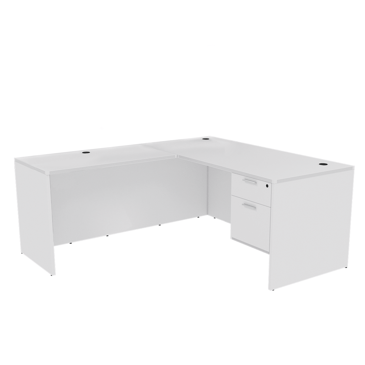 i5 Industries Kai L Shaped Desk with Suspended Pedestal, 71″ x 78″ (71″ W Desk, 48″ W Return)