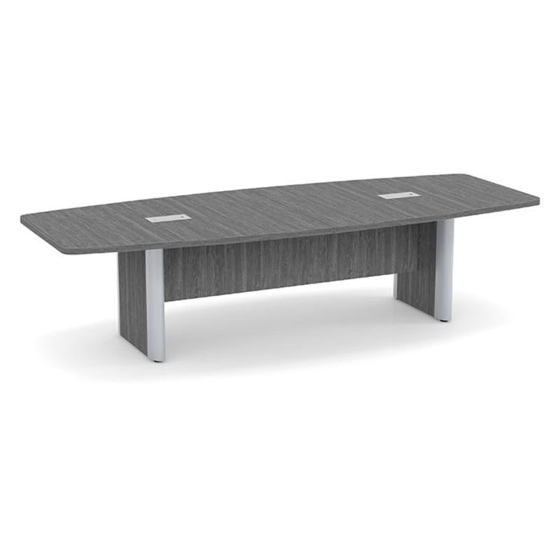 10ft Boat Shape, accent base Conference Table