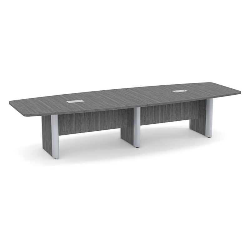 12ft Boat Shape, accent base Conference Table