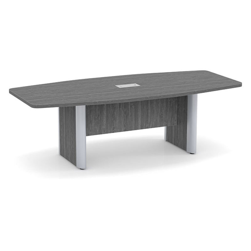 8ft Boat Shape, accent base Conference Table