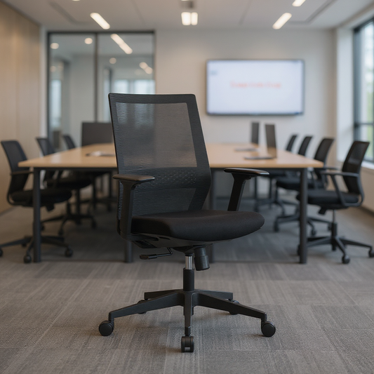 i5 Industries Nova Task Chair – Black Mesh Black Seat