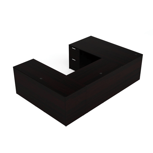 i5 Industries Kai U Shaped Desk with Double Full Pedestals, 71″ x 96″