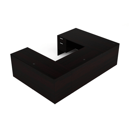 i5 Industries Kai U Shaped Desk with Double Suspended Pedestals, 71″ x 108″