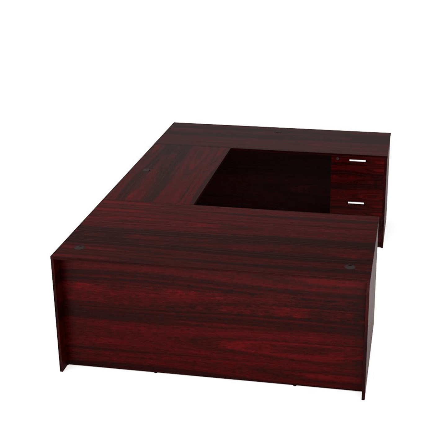 i5 Industries Kai U Shaped Desk with Double Full Pedestals, 71″ x 102″ (71″ W Desk, 42″ W Bridge)