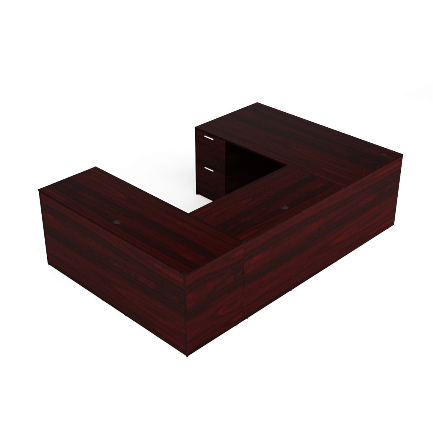 i5 Industries Kai U Shaped Desk with Double Full Pedestals, 71″ x 102″ (71″ W Desk, 48″ W Bridge)