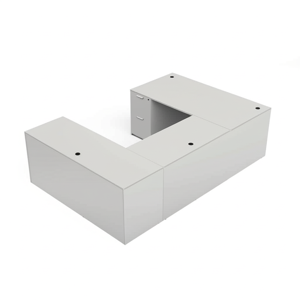 i5 Industries Kai U Shaped Desk with Double Full Pedestals, 71″ x 96″
