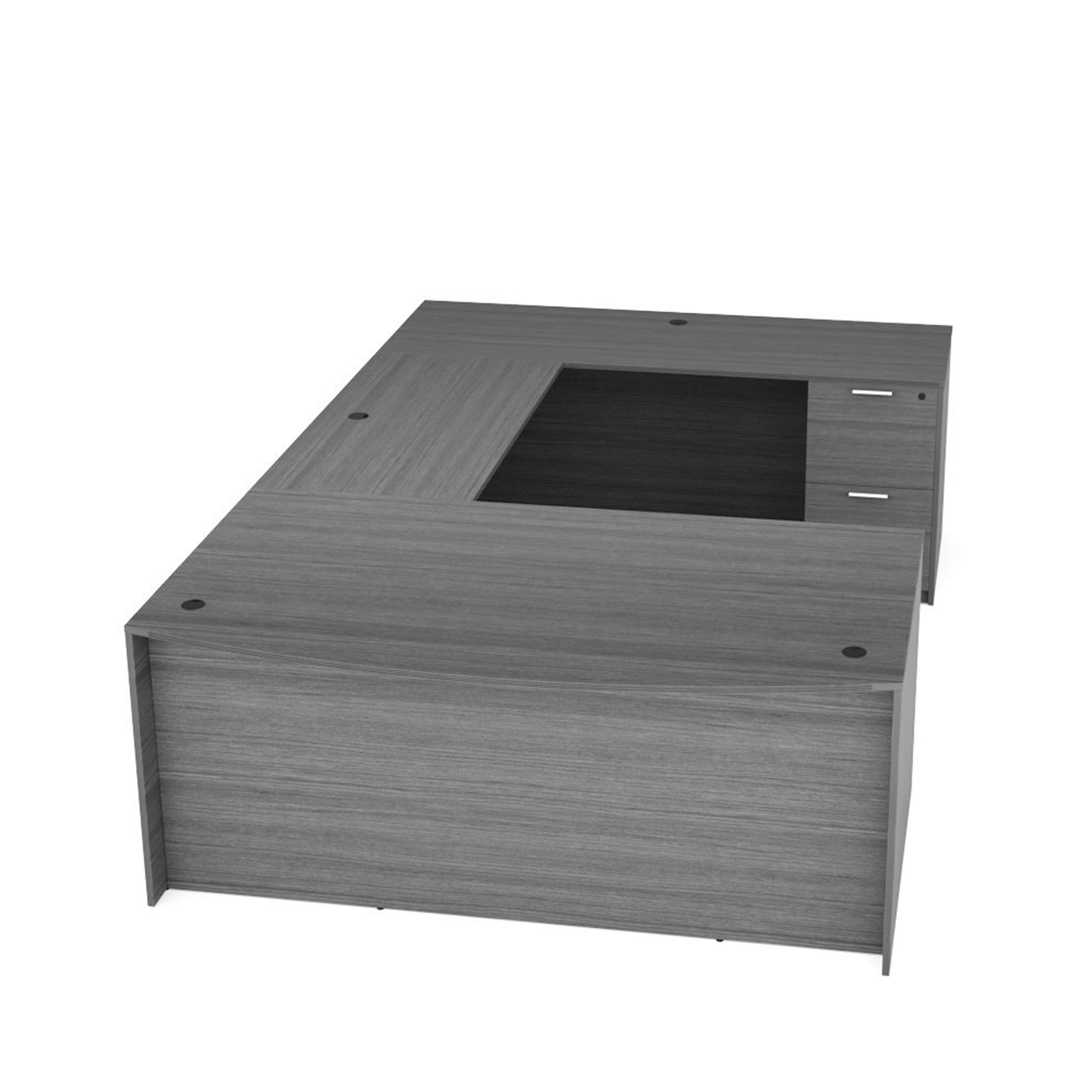 i5 Industries Kai U Shaped Desk with Double Full Pedestals, 66″ x 102″