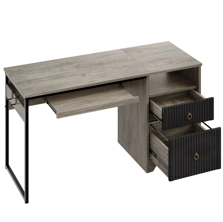 55'' Home Office Computer Desk with File and Storage Drawers