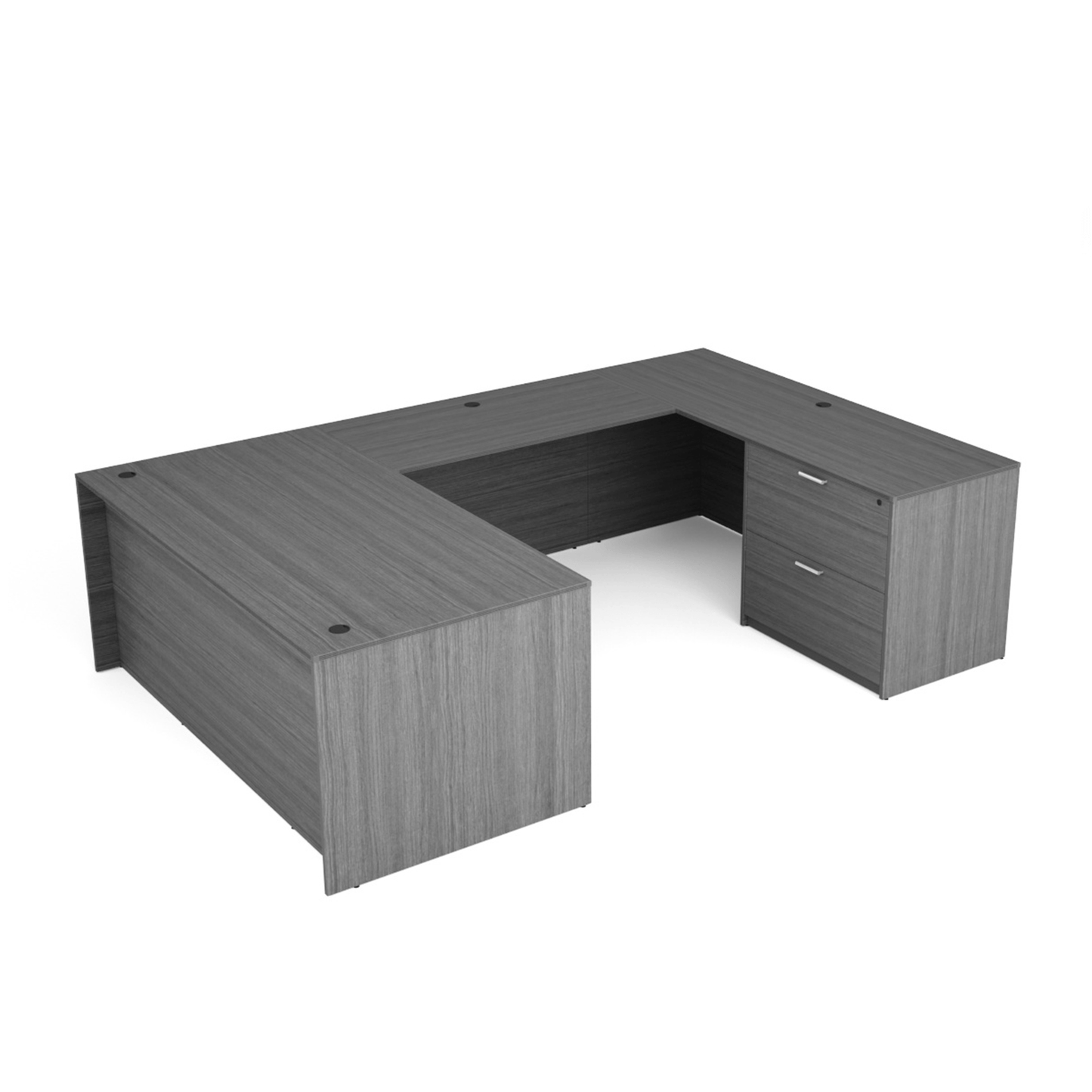 i5 Industries Kai U Shaped Desk with Full Pedestal and Lateral File, 71″ x 108″