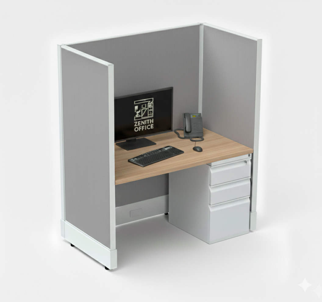 Office Cubicle Desk 53H Single