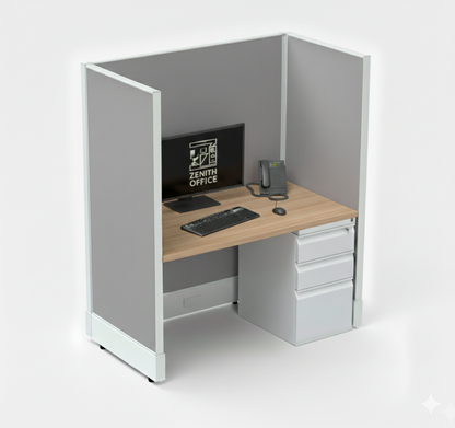 Office Cubicle Desk 53H Single