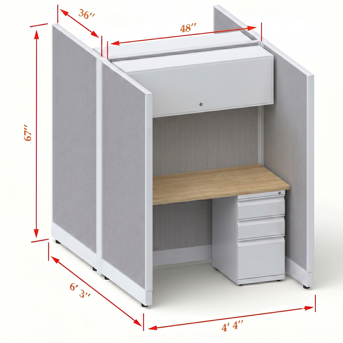 Cubicle Stations 67H 2pack Cluster