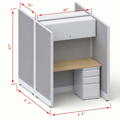 Cubicle Stations 67H 2pack Cluster