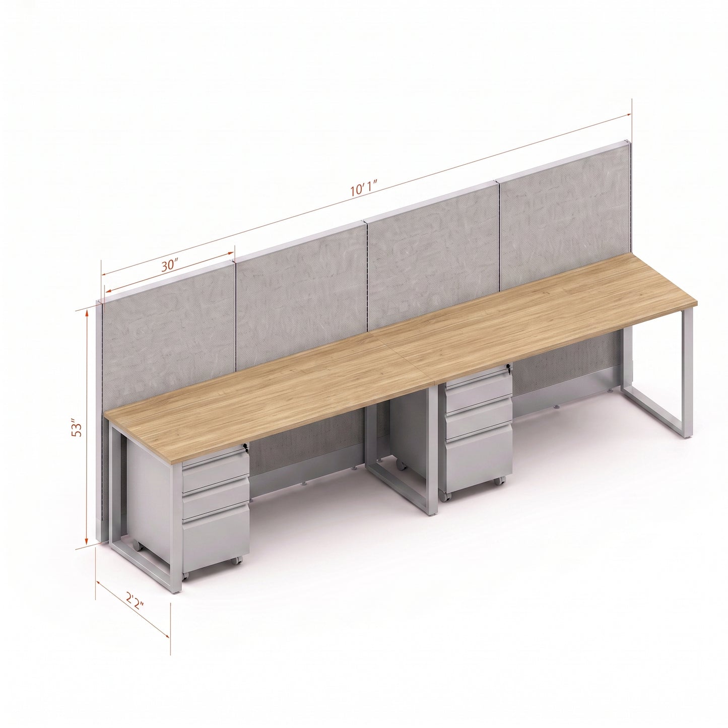 Open Workstation 53H 2pack Inline