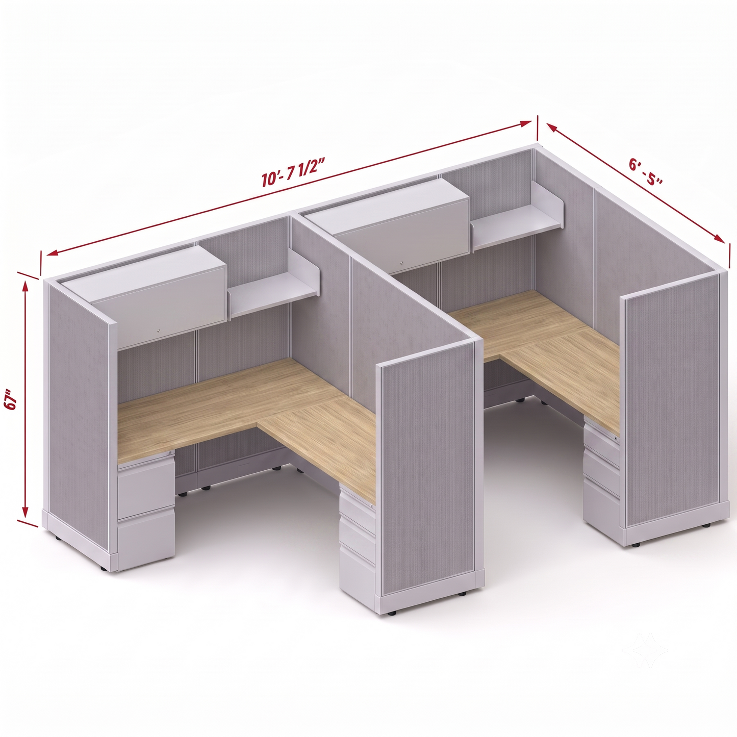 Workstation Desk 67H 2pack inline
