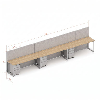 Open Workstation 53H 3pack Inline