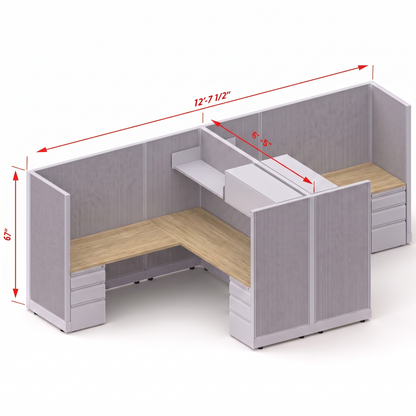 Workstation Desk 67H 2pack cluster