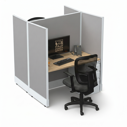Office Cubicle Desk 53H 2pack Cluster