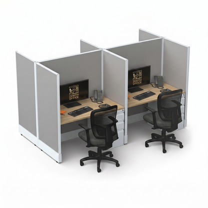 Office Cubicle Desk 53H 4pack Cluster
