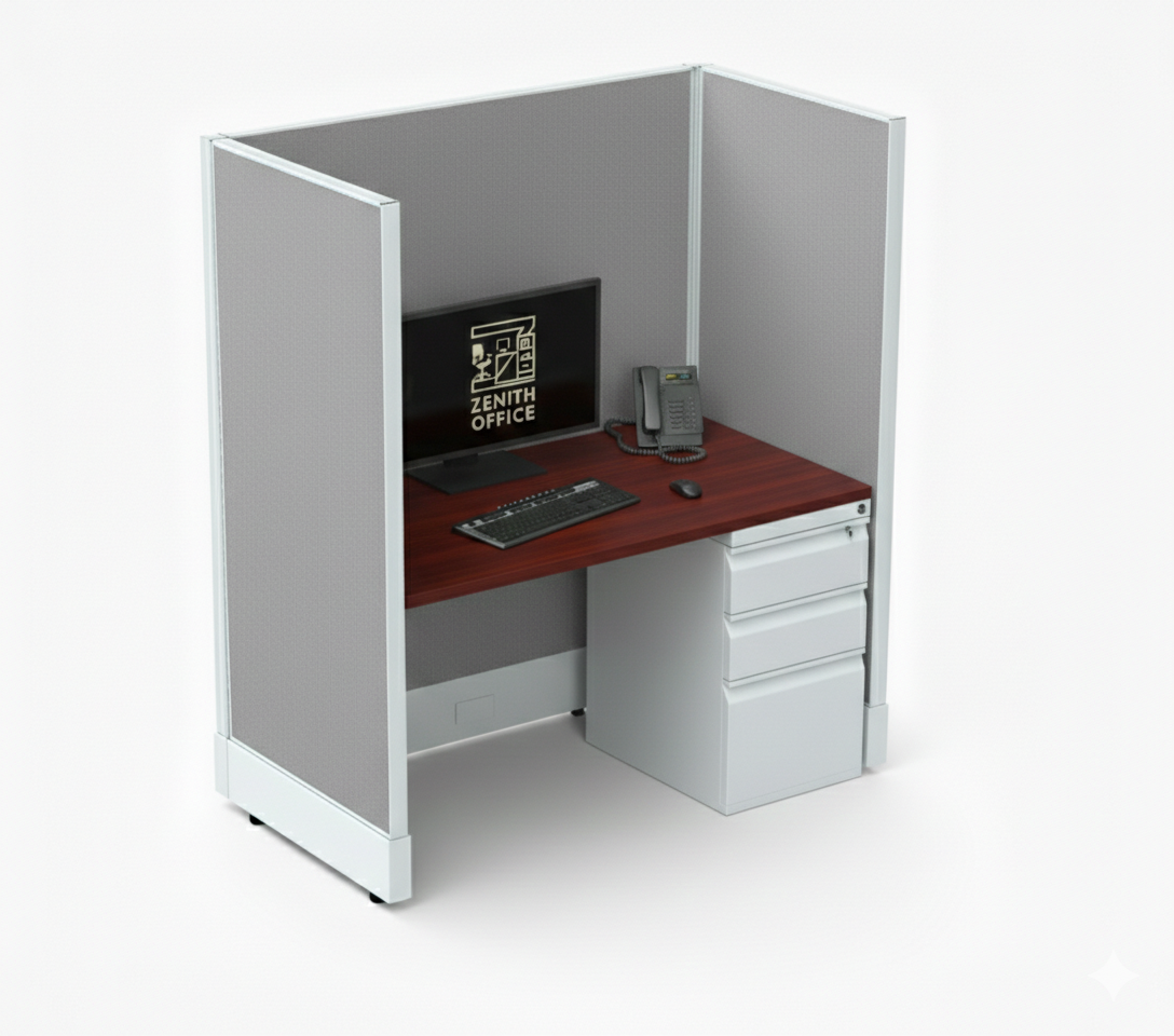 Office Cubicle Desk 53H Single