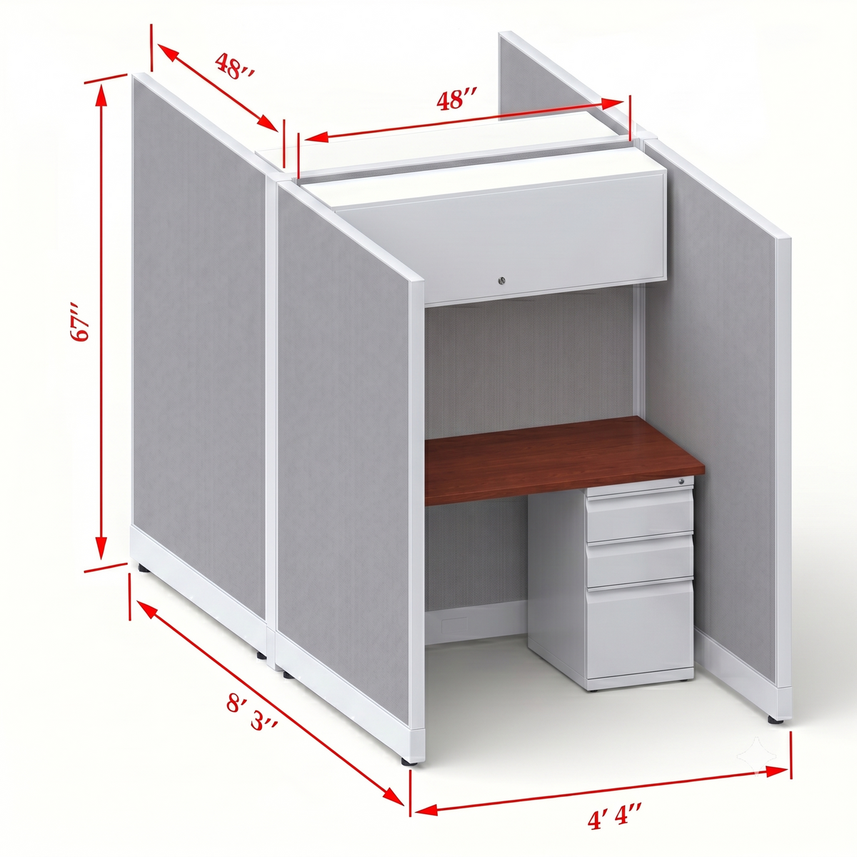 Cubicle Stations 67H 2pack Cluster