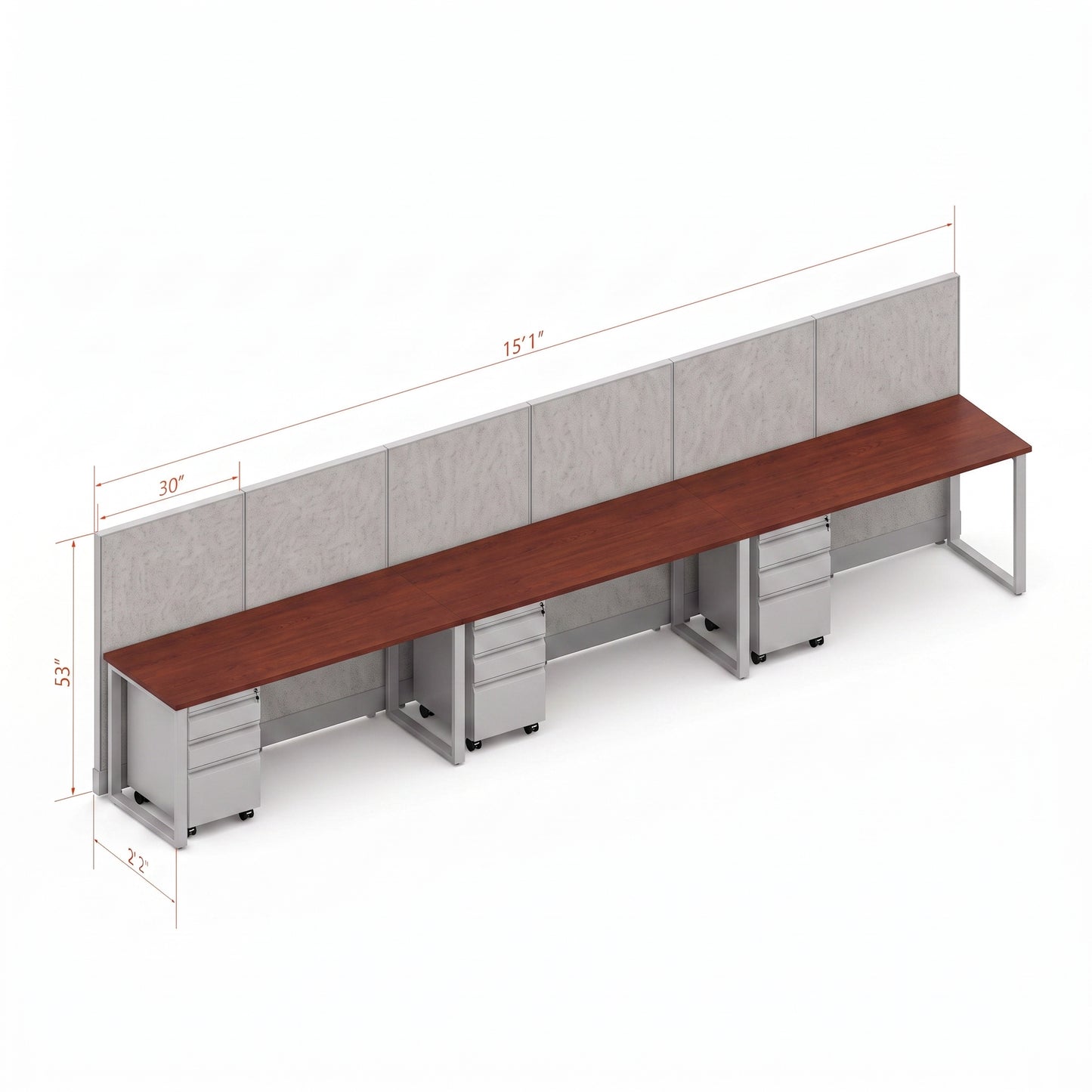 Open Workstation 53H 3pack Inline