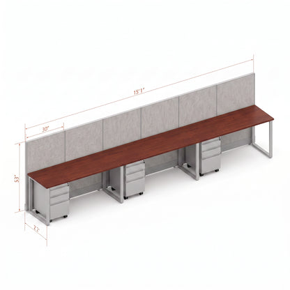 Open Workstation 53H 3pack Inline