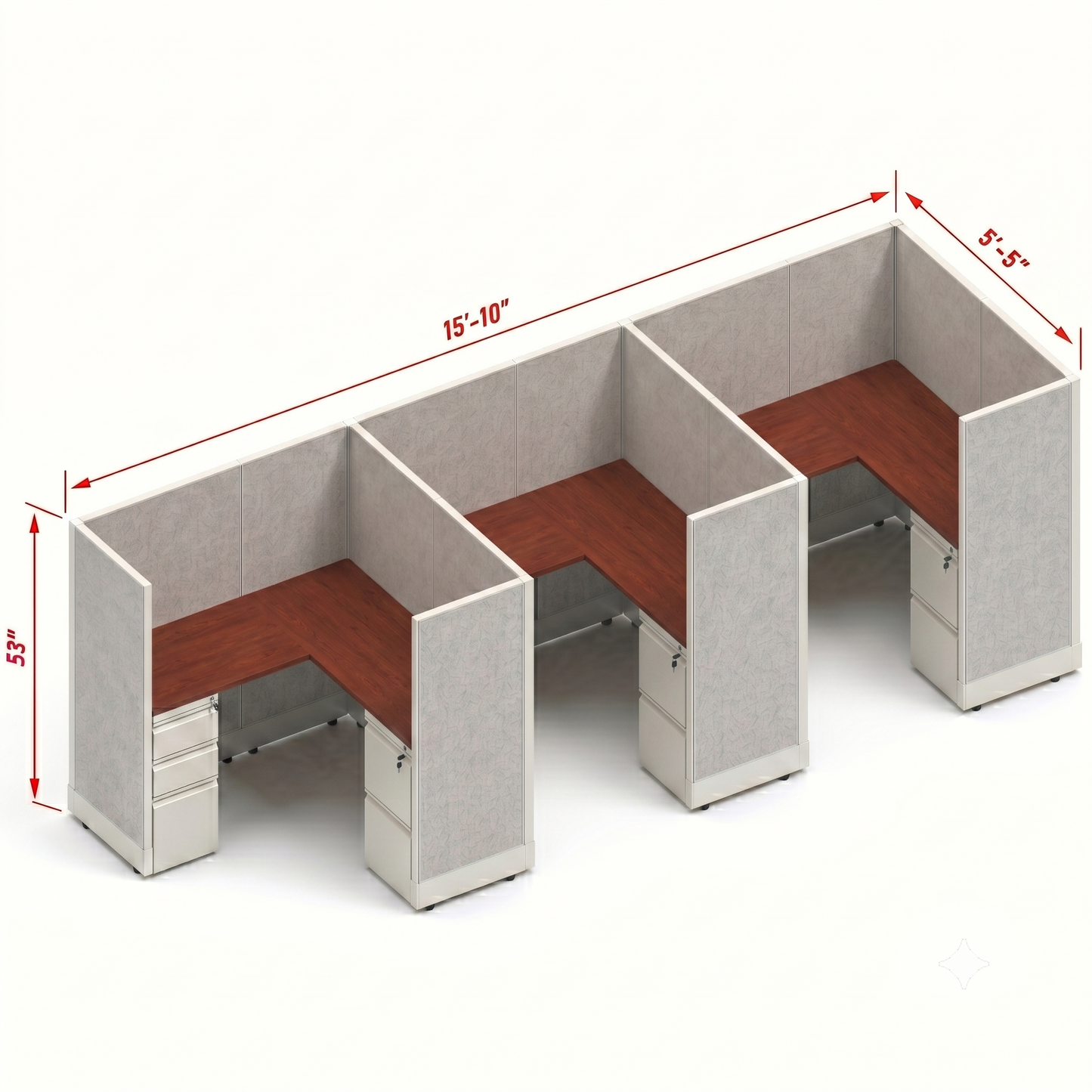 Workstation Desk 53H 3pack inline