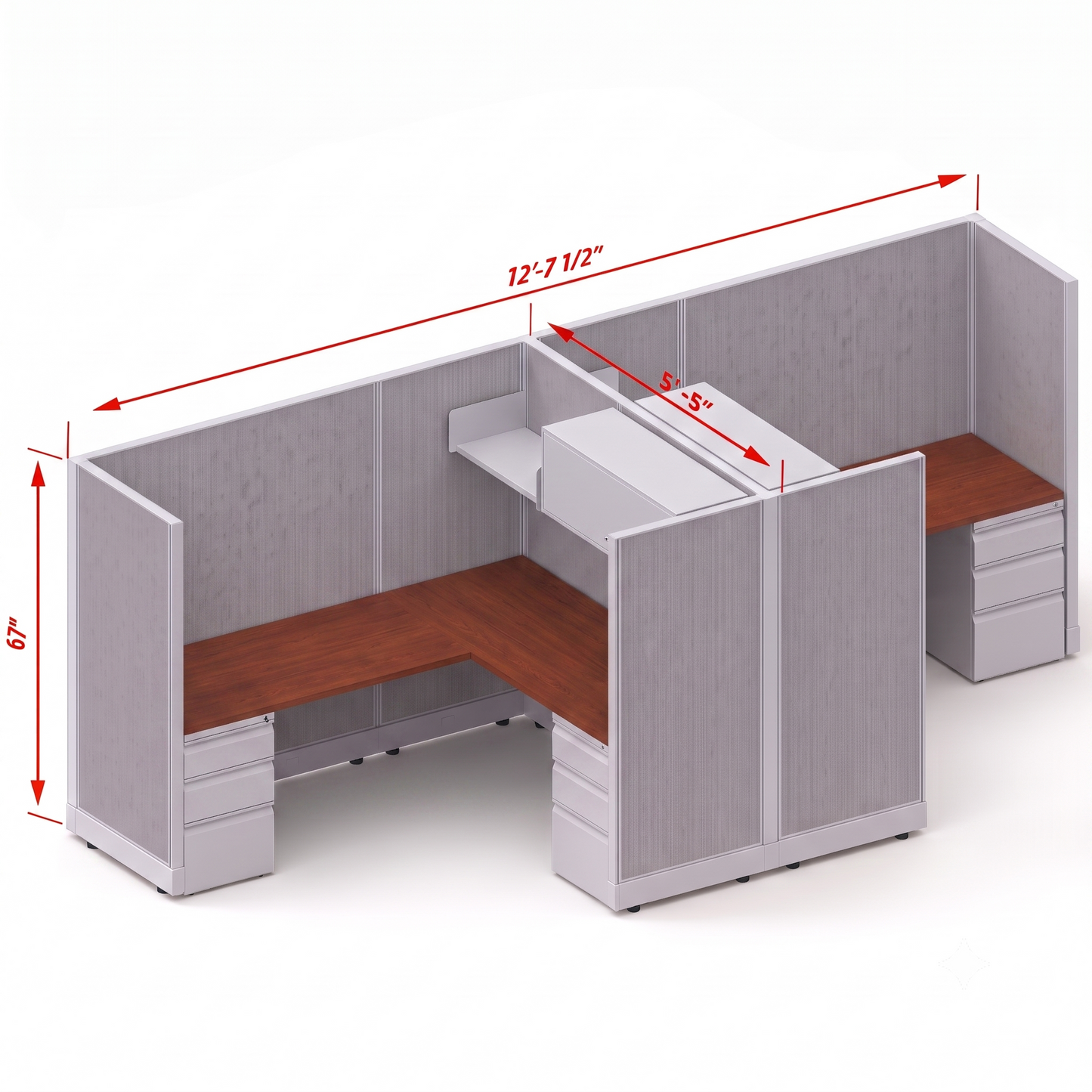 Workstation Desk 67H 2pack cluster