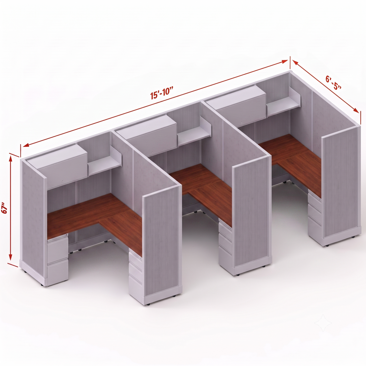 Workstation Desk 67H 3pack inline