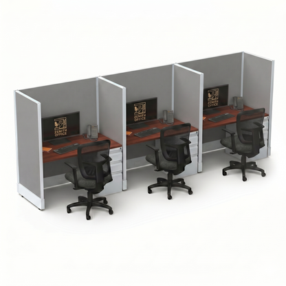 Office Cubicle Desk 53H 3pack Inline