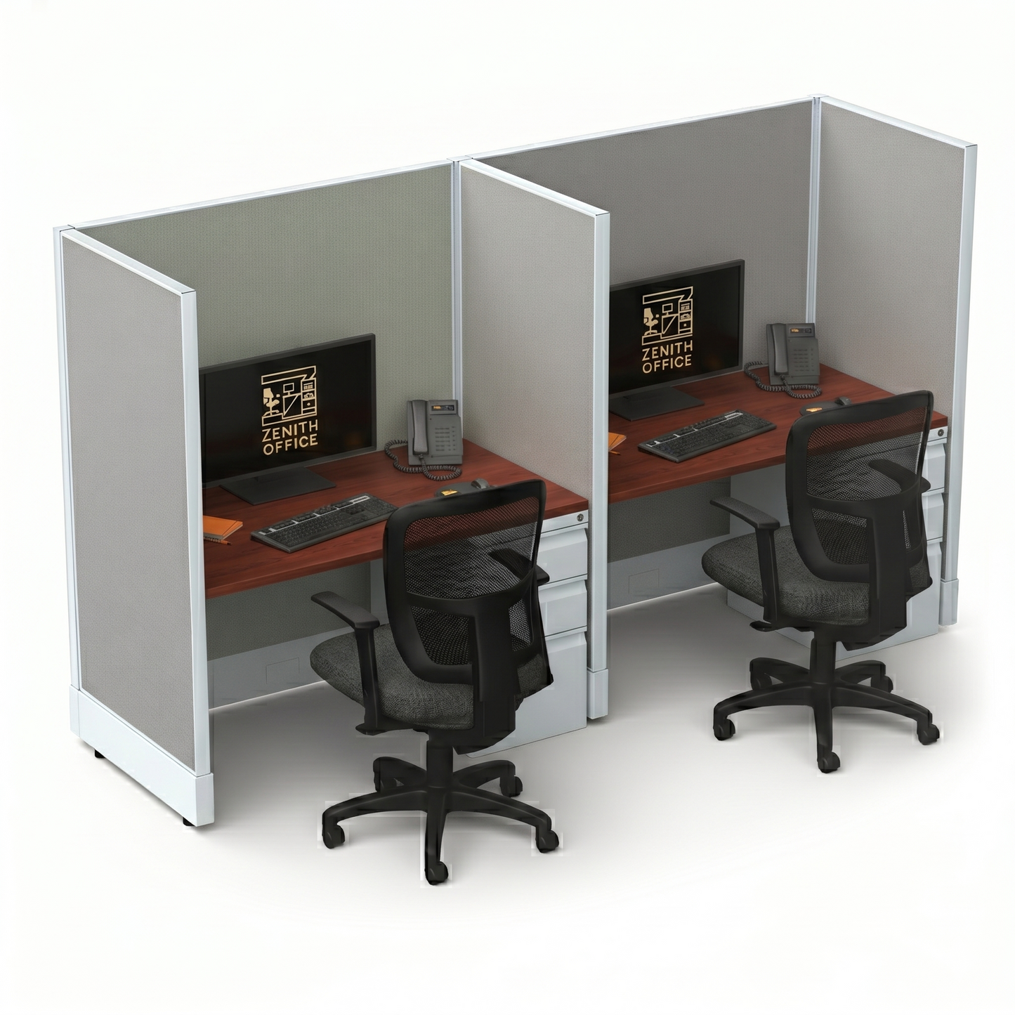 Office Cubicle Desk 53H 2pack Inline