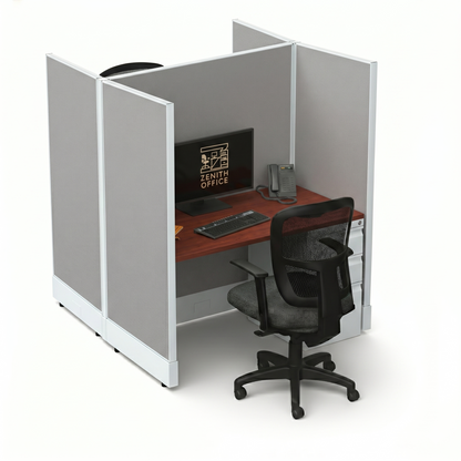 Office Cubicle Desk 53H 2pack Cluster
