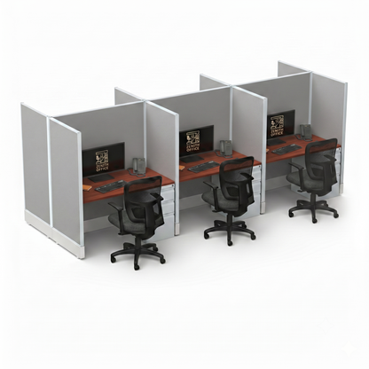 Office Cubicle Desk 53H 6pack Cluster