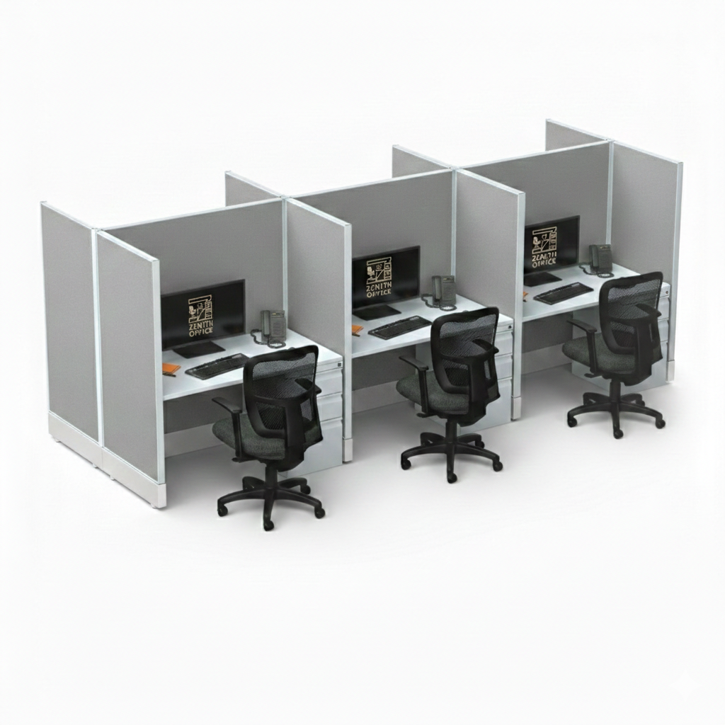 Office Cubicle Desk 53H 6pack Cluster