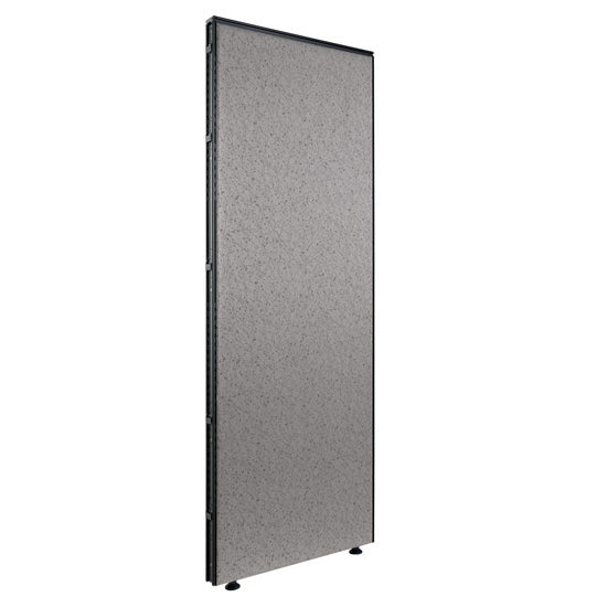 Gray office partition screen on a white background