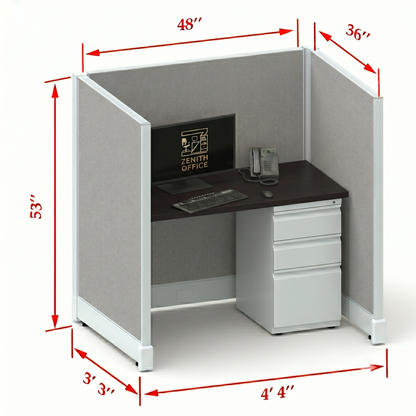 Office Cubicle Desk 53H Single