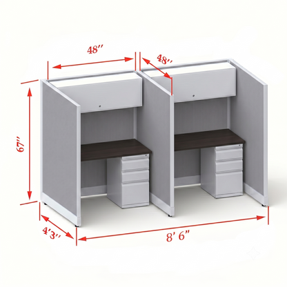 Cubicle Stations 67H 2pack Inline