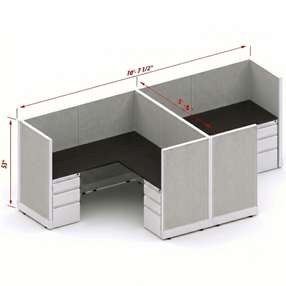 Workstation Desk 53H 2pack cluster