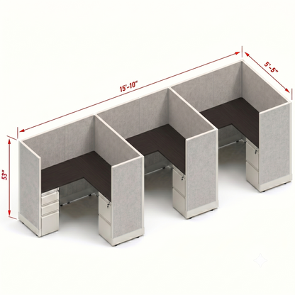 Workstation Desk 53H 3pack inline