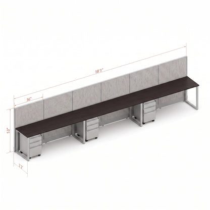 Open Workstation 53H 3pack Inline